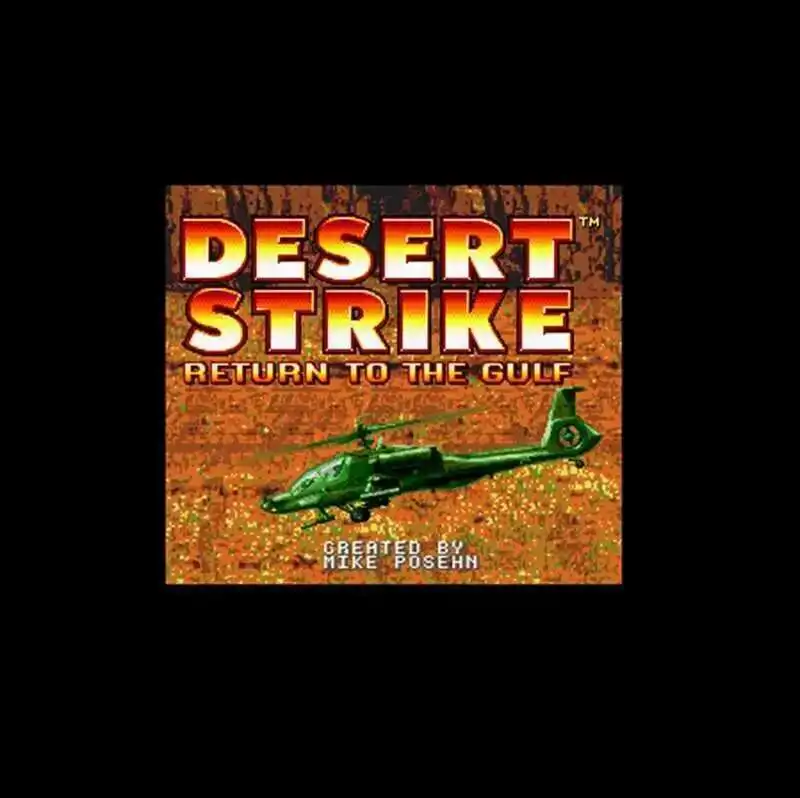

Desert Strike - Return to the Gulf NTSC Version 16 Bit 46 Pin Big Gray Game Card For USA Game Players