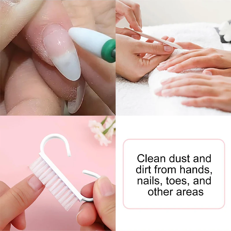 Brosses de nettoyage des ongles, pour soins des ongles, poudre, dissolvant de poussière douce, outils de manucure, poignée en plastique, brosse de nettoyage pour Salon de manucure, 10 pièces/20 pièces