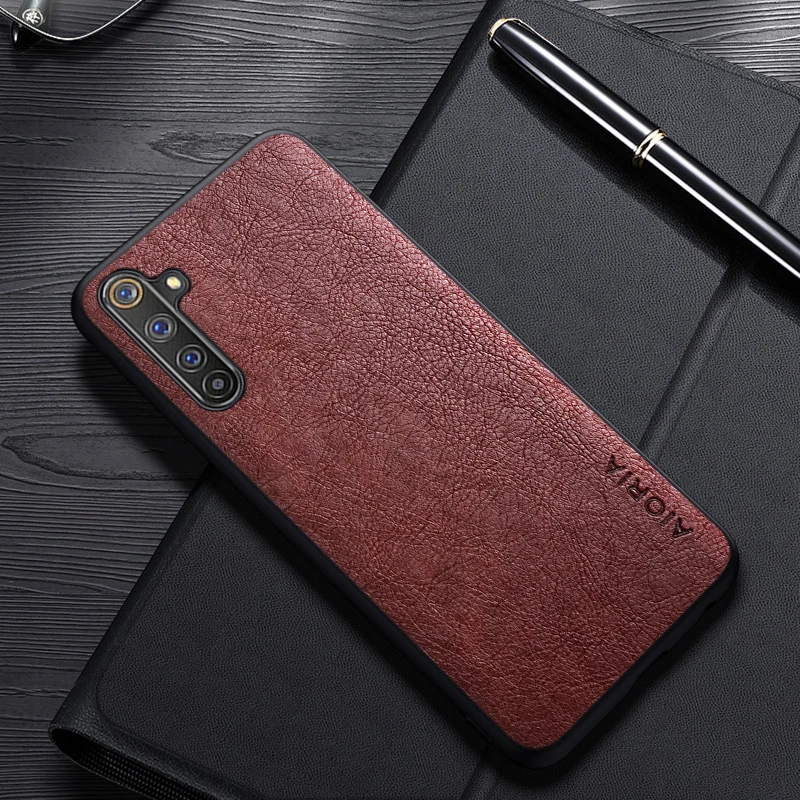 Case For Realme 6 Pro 6i Simple Design Luxury Leather Business Cover For Realme 6S Case