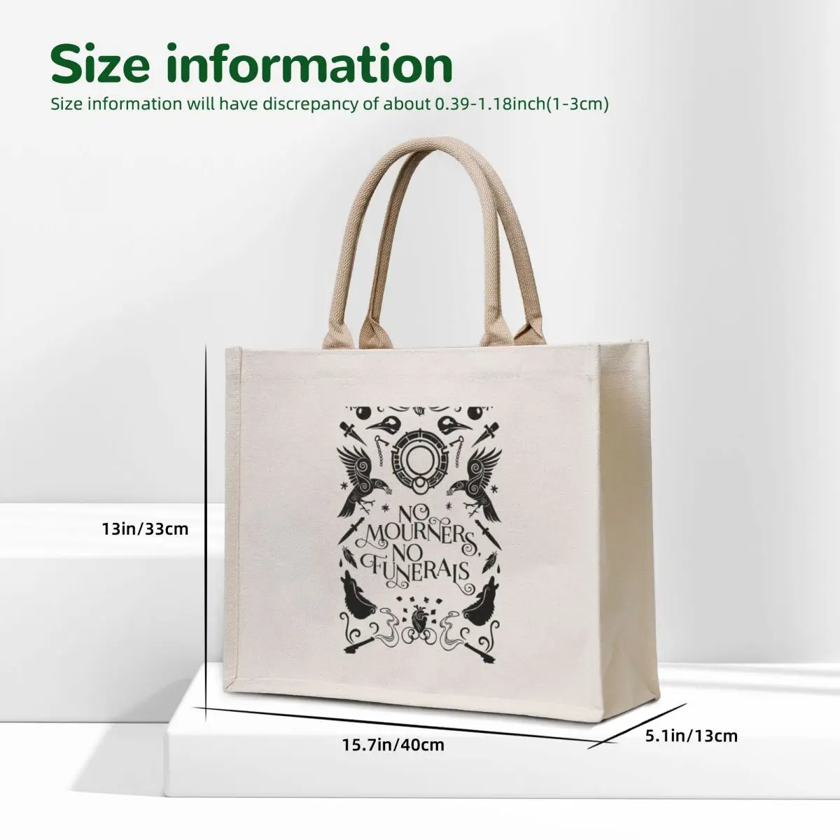 Six of crows no mourners no funerals Tote Bag free delivery bags Canvas tote bag custom