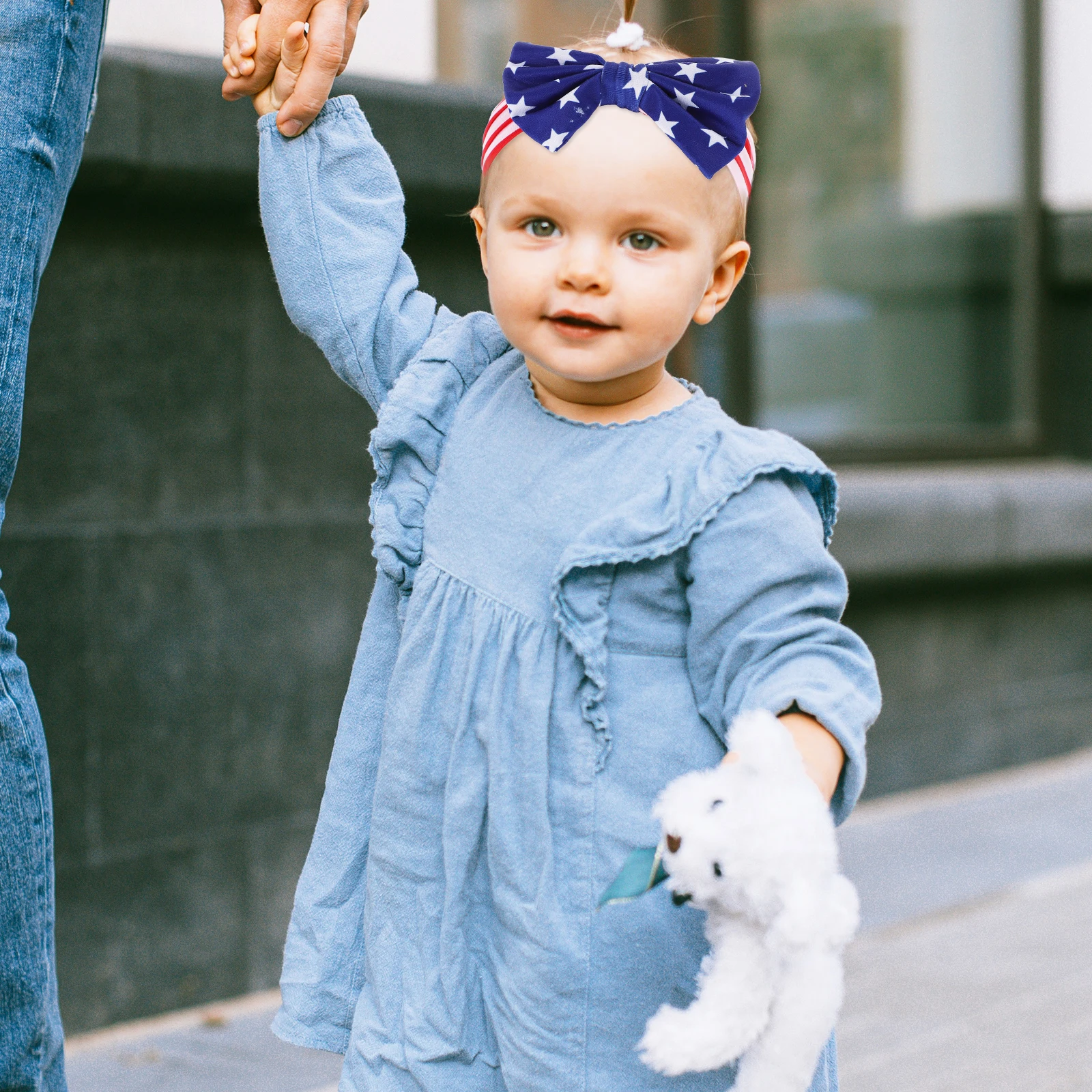 

3pcs Headbands American Flag Infant Hairband Headdress Festival Party Costume Newborn Headband Light For