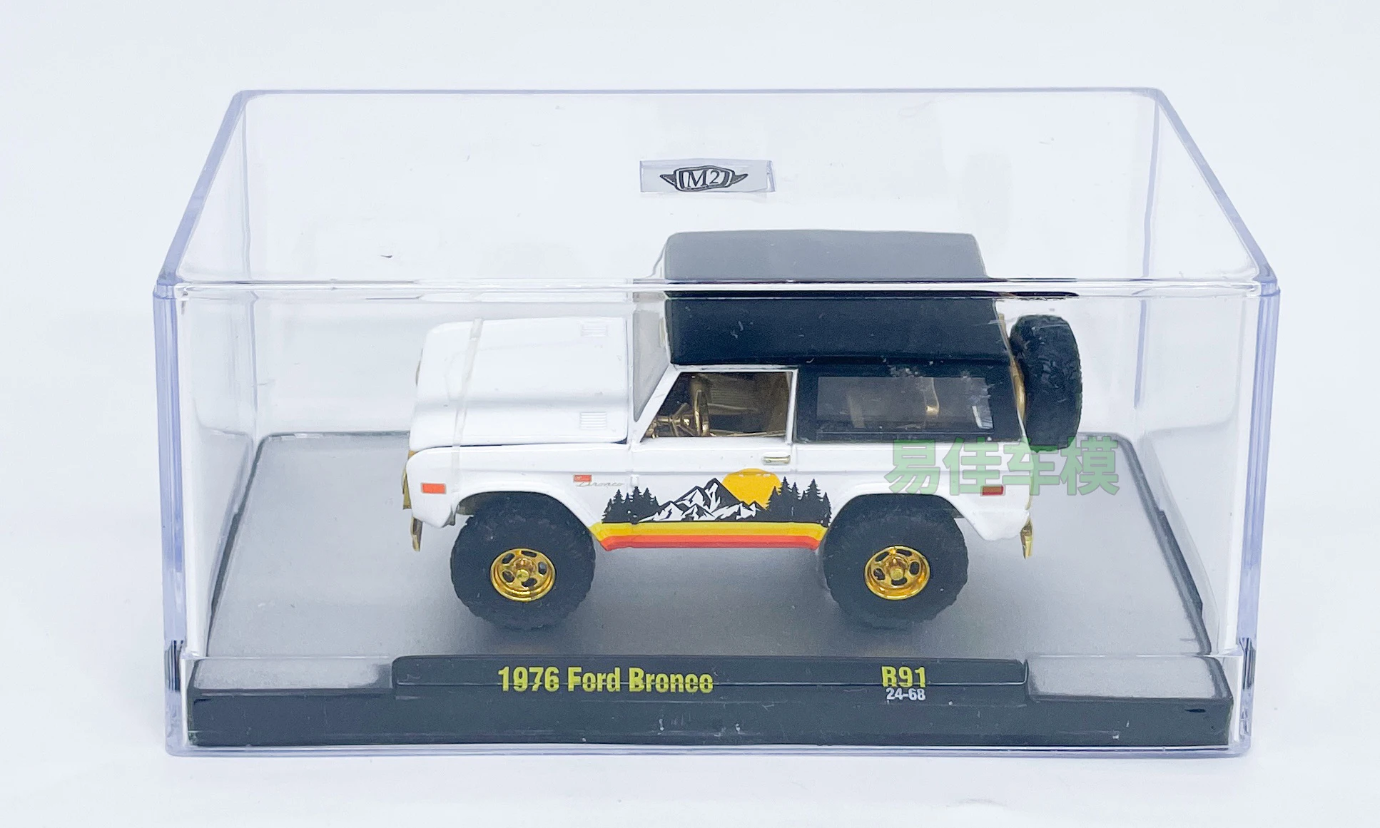 Diecast M2 1:64 Maßstab Ford Bronco Simulation Legierung Auto Modell Sammeln Spielzeug Geschenk Souvenir Display Ornament