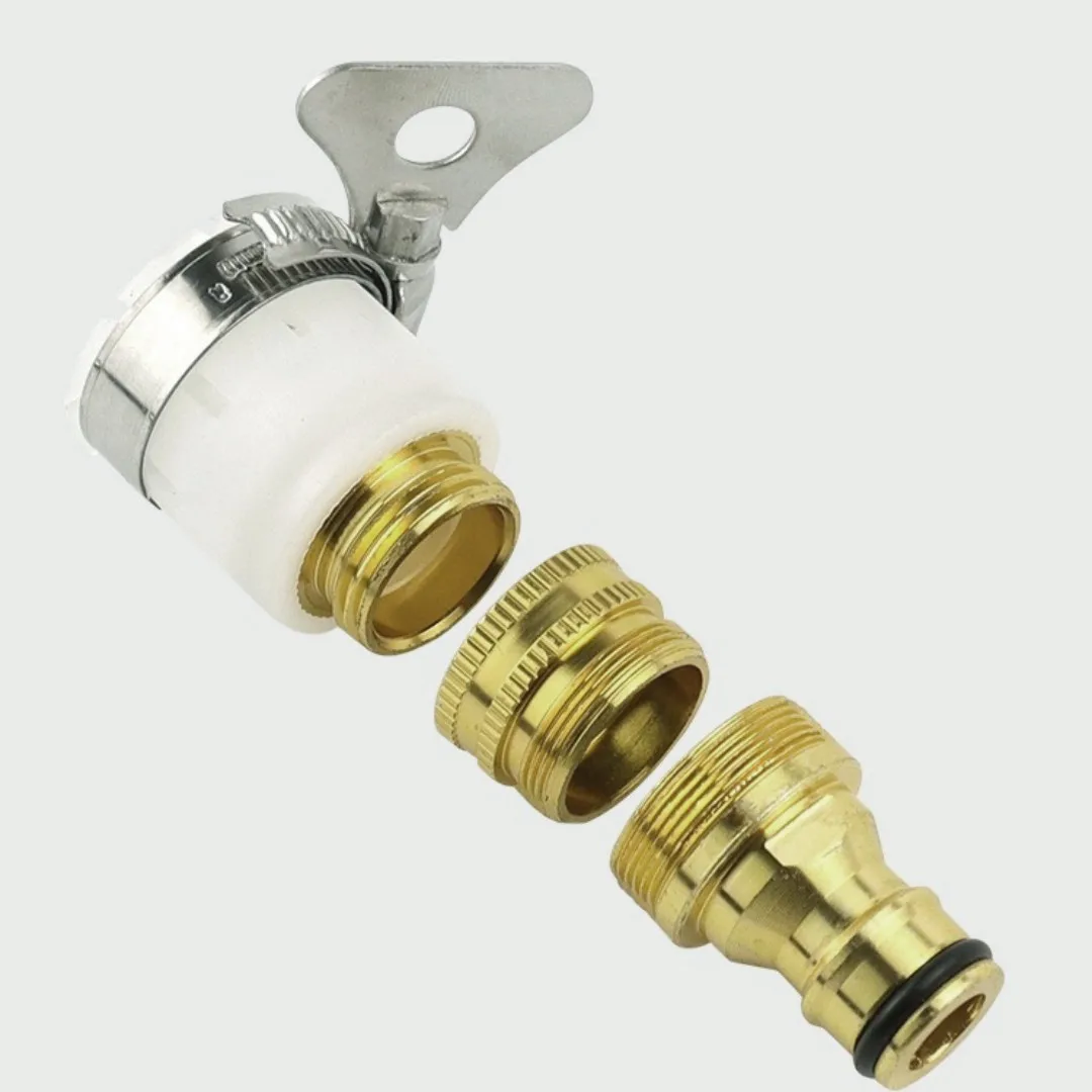 Aluminum alloy faucet universal joint washing machine faucet conversion standard external joint car wash gun watering soft water