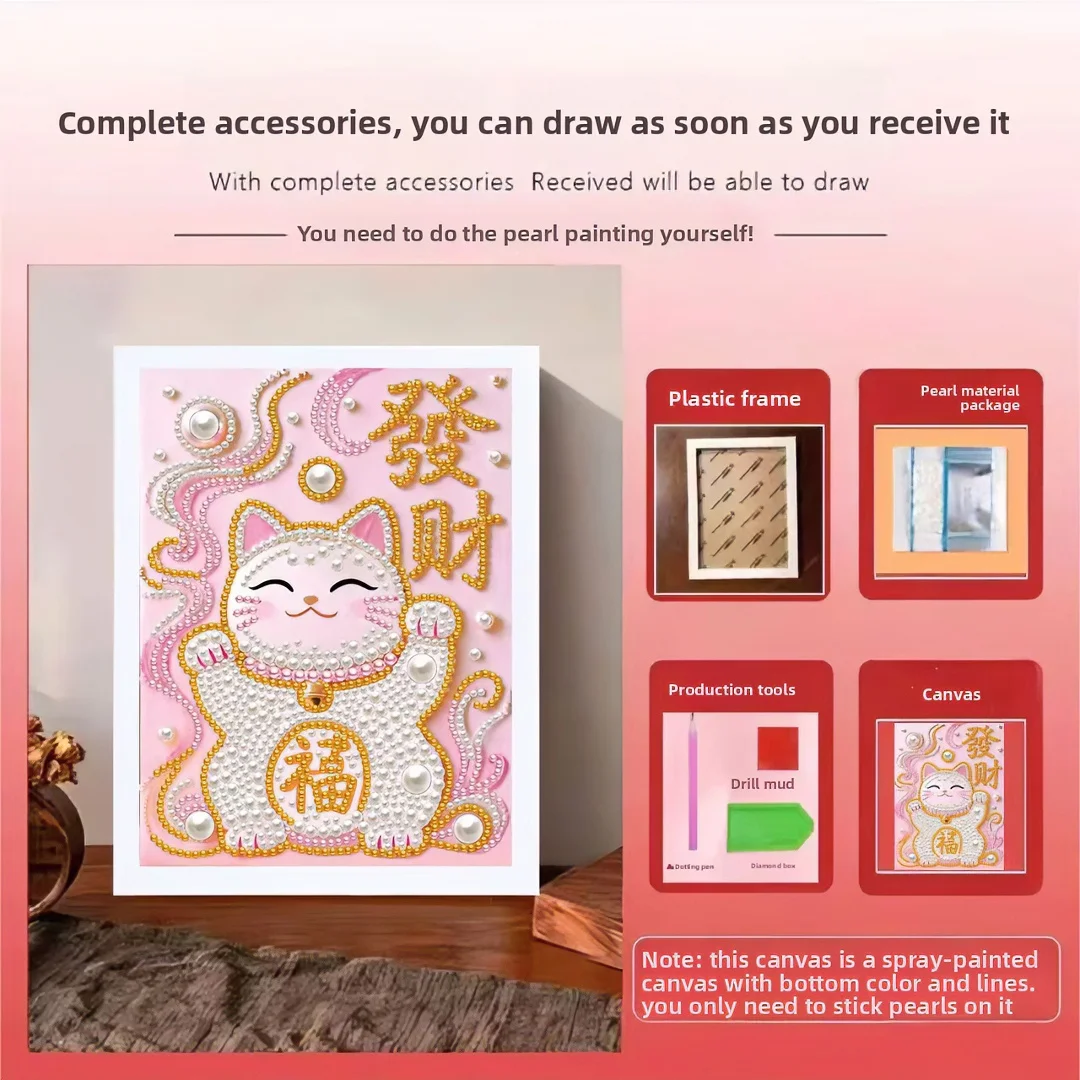 Dream Castle Pearl DIY Diamond Sticker Art 3D Decoration Stress Relief for Adults Perfect Gift for Friends