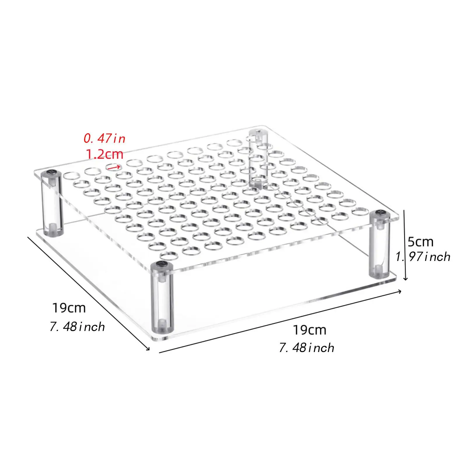 Acrylic Pen Holder Makeup Brush Rack Clear Pen Organizer for
