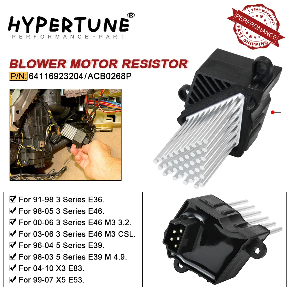 High Quanlity Final Stage Car Heater Blower Motor Resistor for BMW E46 E39 X5 X3 64116923204 64116929486 64118385549 64118364173