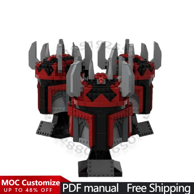 669 PCS Armor Helmet Bricks Helmet super commando MOC Customize Modular Building Block Educational Design DIY Holiday Toy Gifts