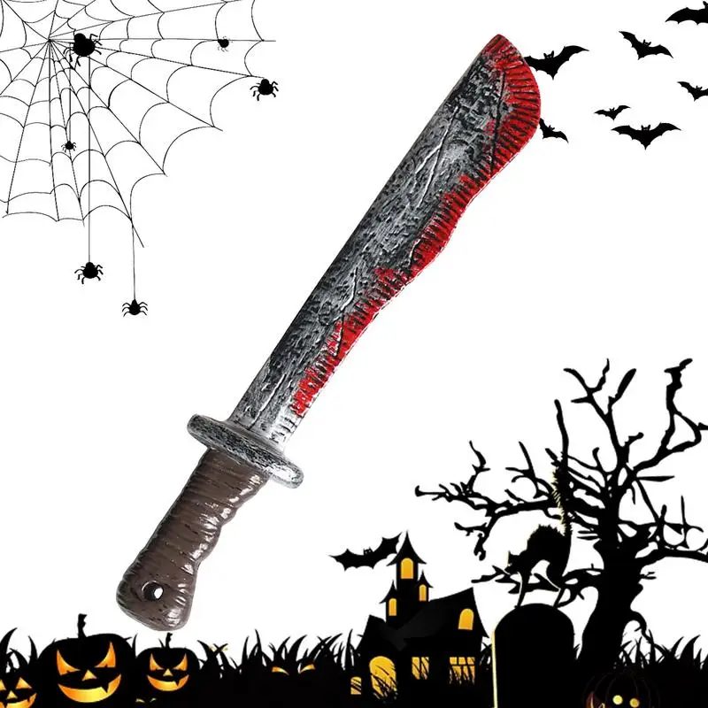 Creative Halloween Fake Bloody Weapons Knife Axe Chainsaw Horror Weapons Cosplay Party Props Halloween Decorations