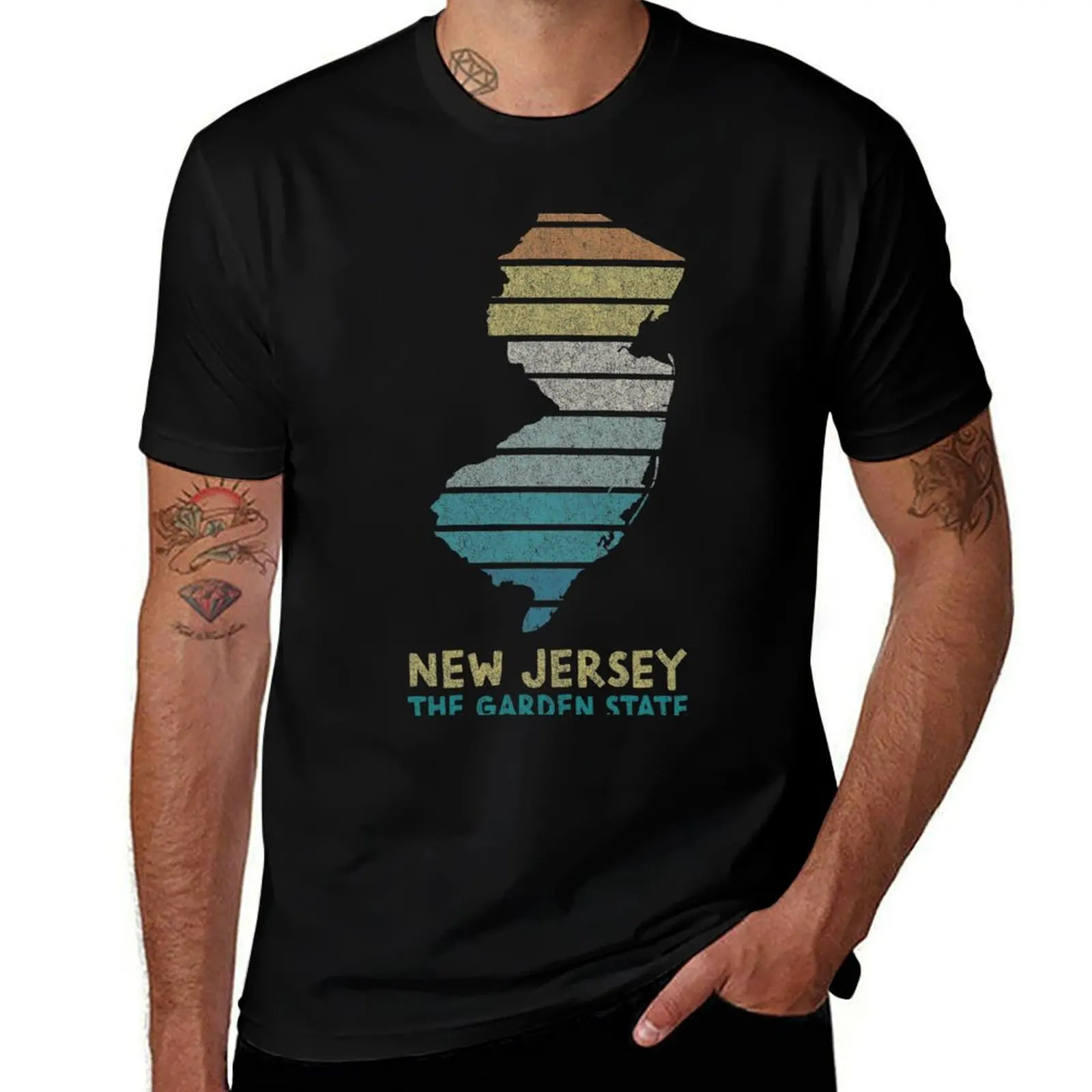 

New Jersey The Garden State T-Shirt clothes cotton man t-shirts shirts graphic tee oversized t shirt mens clothes
