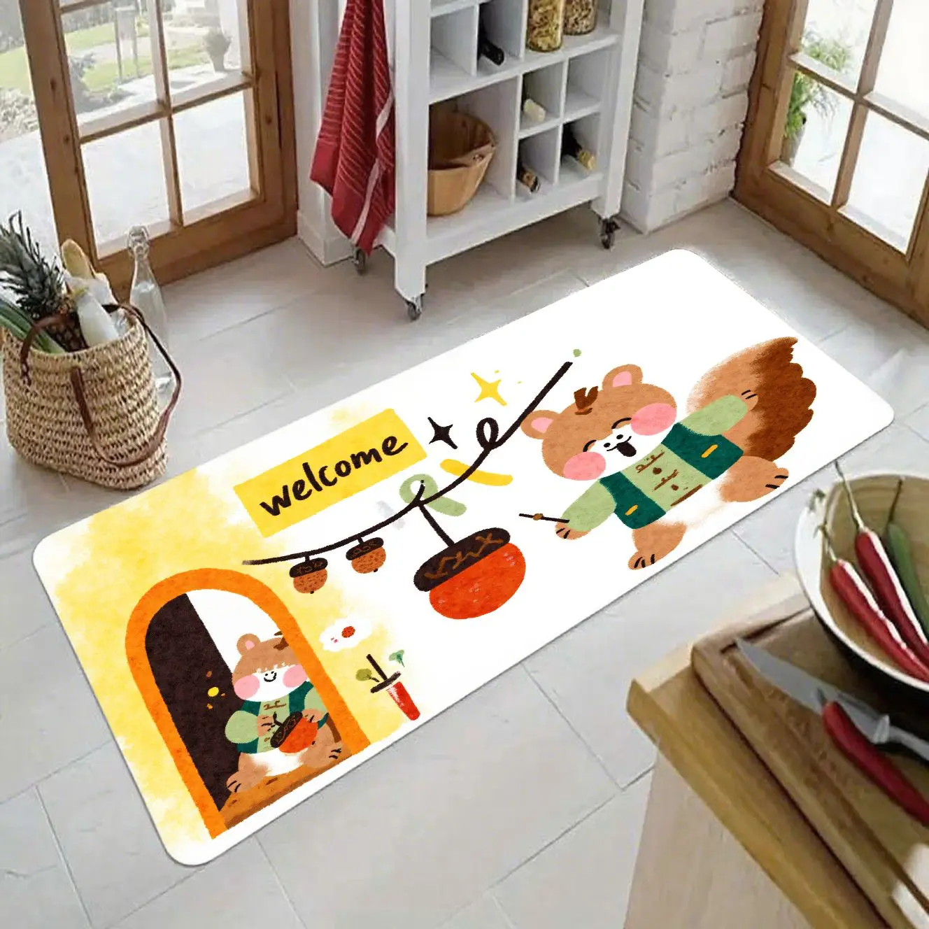 

MatMuse, милая белка, дверной знак, мягкий коврик с диатомовой землей, напольные коврики, быстросохнущие, легко чистящиеся, впитывающие коврики для ванной