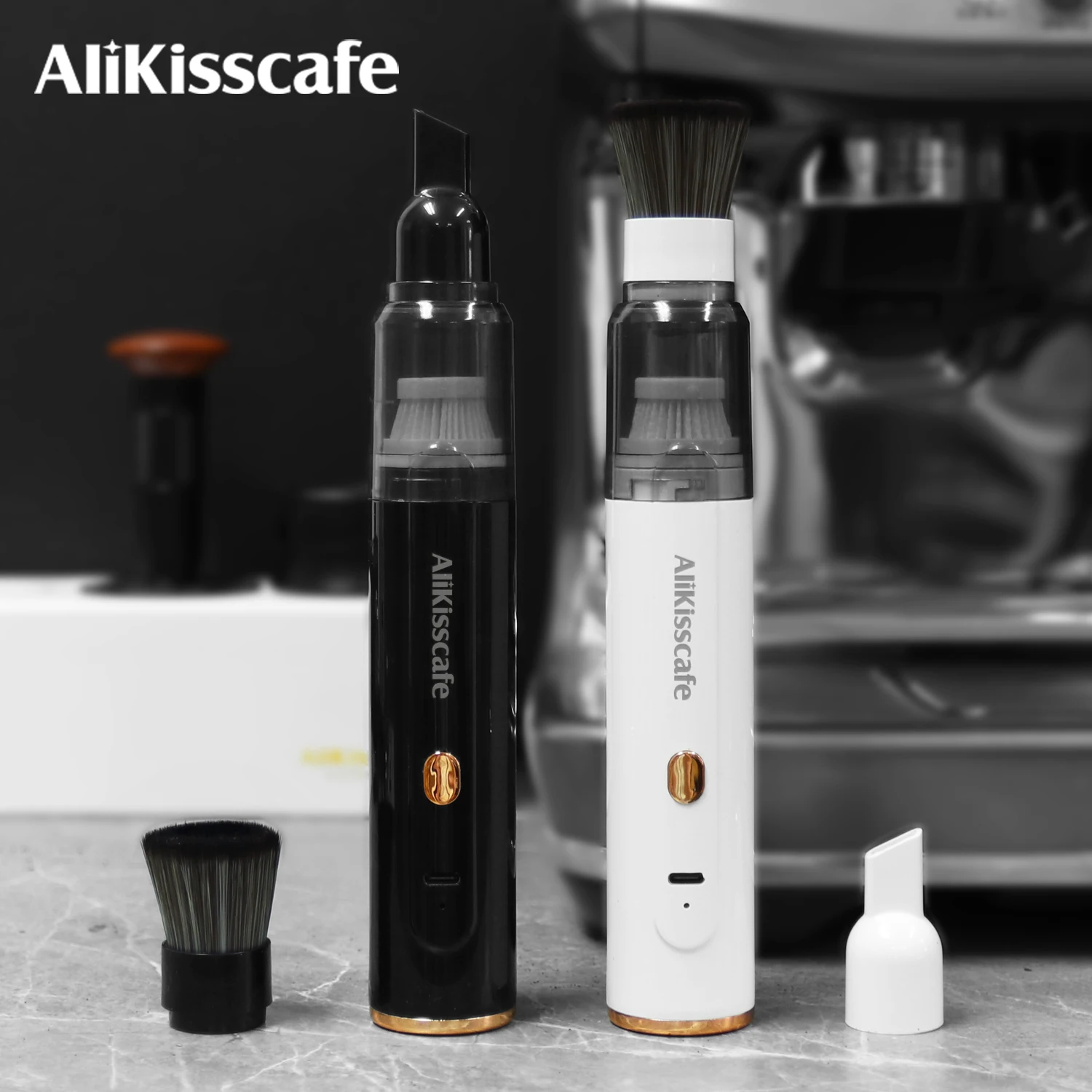 AliKisscafe Coffee Grounds Vacuum Cleaner Portable Grinder Remover Brush Bar Desktop Barista Cleaning Tools Espresso Accessories
