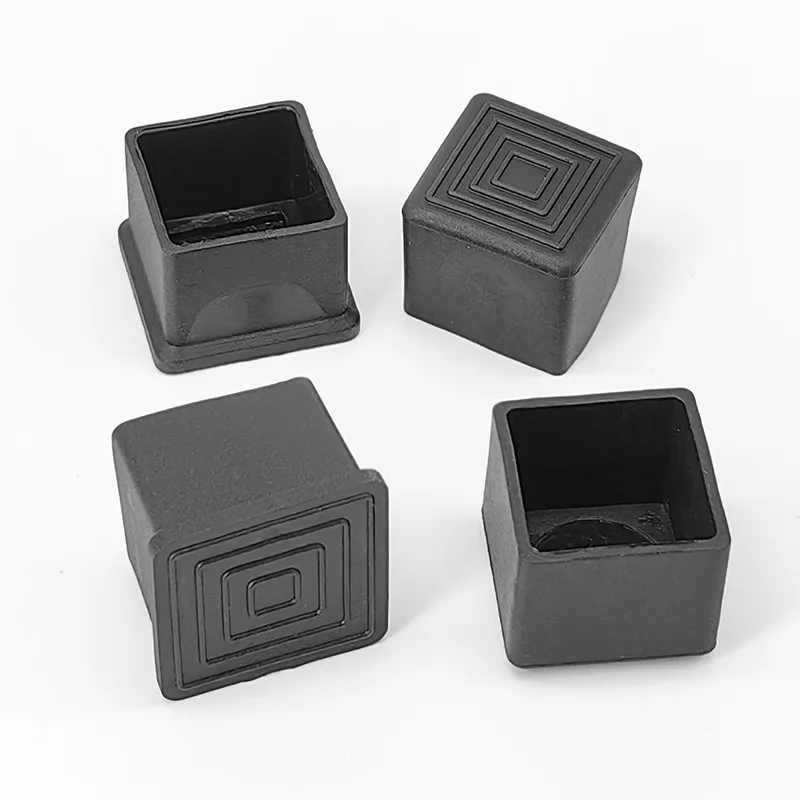 Square Black/White Furniture Leg Caps 25x25mm Plastic Blanking End Caps Pipe Inserts Plug Non-Slip Floor Protectors Dust Plugs image 3