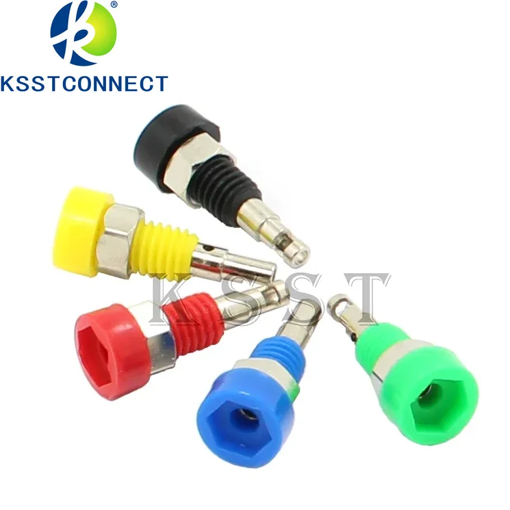 2mm Nickel Plated Socket 2mm gold plated banana jack opening diameter 5mm 30VAC-60VDC/10A Max