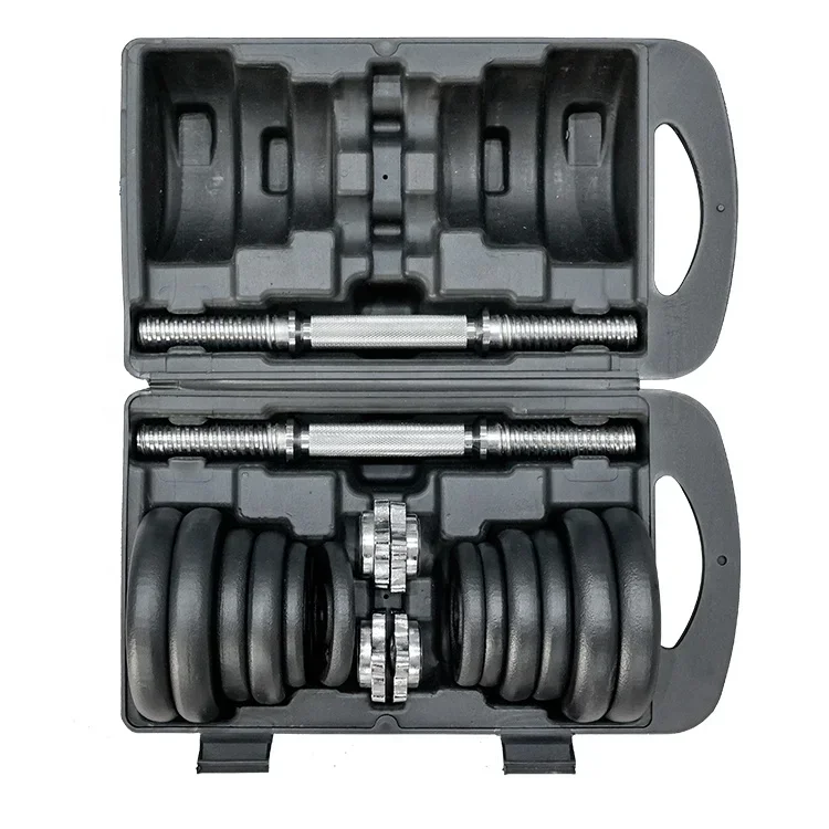 

dumbbell manufacture 20kg adjustable cast iron weight set with carry box