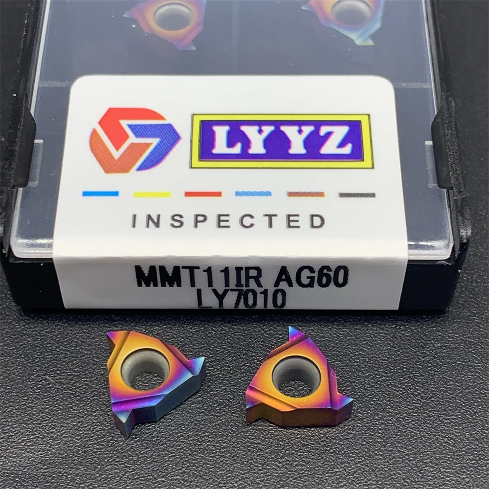 High quality MMT11IR AG60 LY7010 nano blue thread insert cemented carbide blade CNC tool blade 11IR AG60