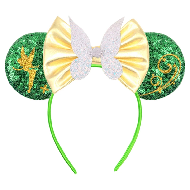 New Chic Mickey Mouse Ears Headband Big Beautiful Bow Sequins Hairband Women Birthday Gift Girls Kids Party Hair Accessorie