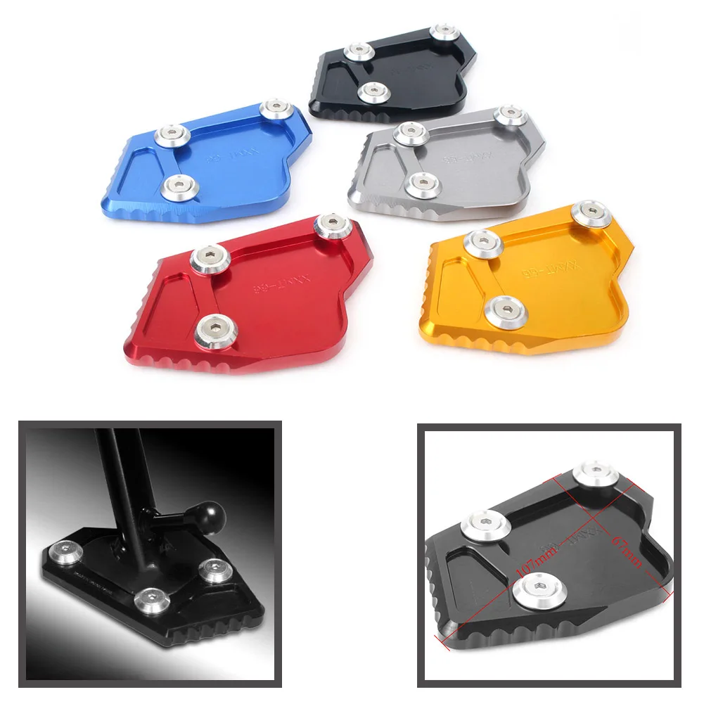 Motorcycle Kickstand Foot Side Stand Extension Pad Support Plate For BMW K1600GT/K1600GTL 2011-2015 & S1000RR 2011-2016