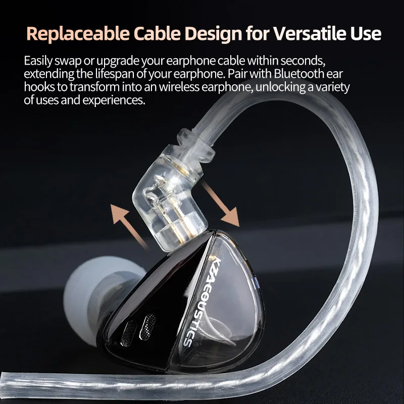 KZ X Angelears Libra auriculares HiFi frecuencia ultraancha deporte cancelación de ruido auriculares 2 pines Cable reemplazable auriculares para juegos