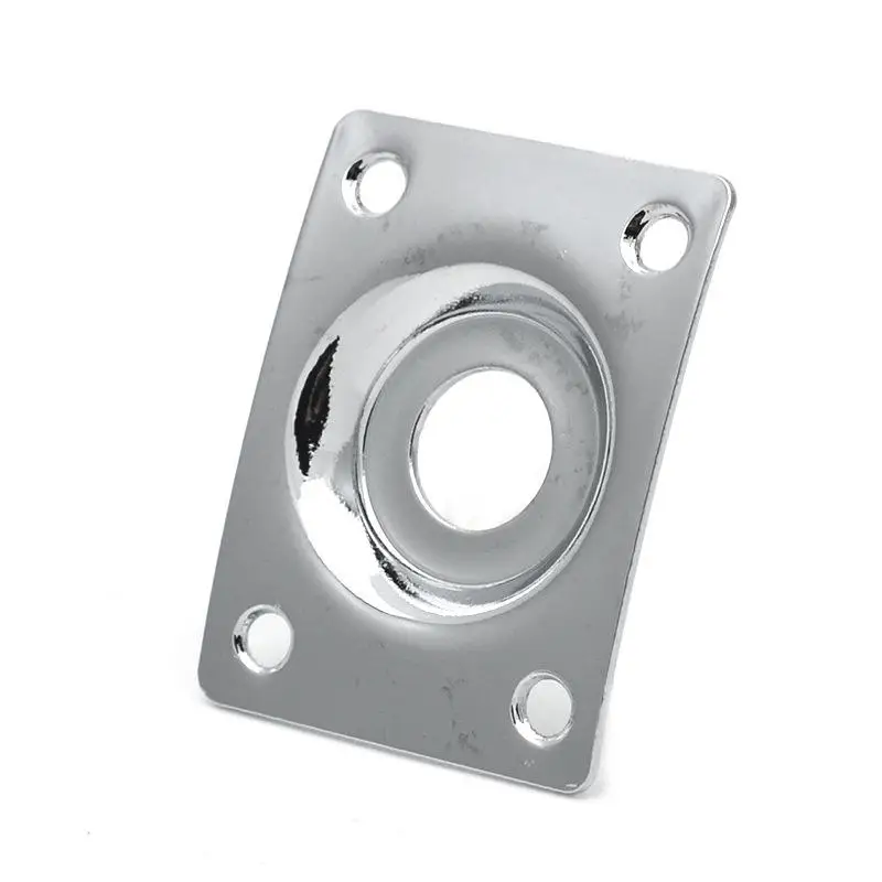 Quadratische Metall-Gitarren-Ausgangsbuchsenplatte, hochwertiges Legierungsmaterial, Ersatzteil für Anfänger-Gitarren, für den Heimgebrauch und zur Reparatur. – Detail 2