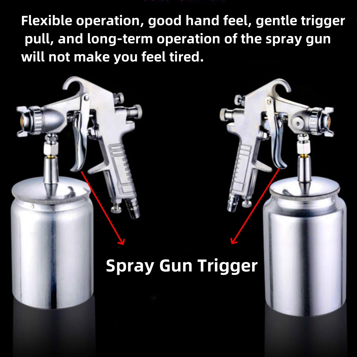 Household 400/750ml Cup Pneumatic Spray Gun 1.5mm Nozzle High Atomization Indoor Wall Furniture Car DIY Craft Spraying Gun 1Pc