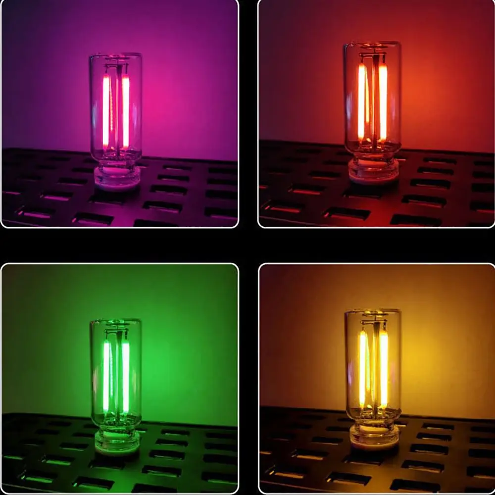 2Pcs Glass Material LED Filament Glass Bulb Eye Protection Filament Glass Touch Dimming Bulb Touch Control USB LED Bulb
