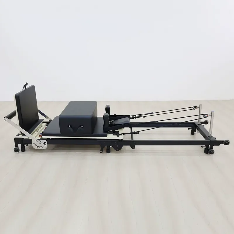 for New Designed Adjustable Legs Aluminum Folding Pilates Reformer Machine for Hotel Gym