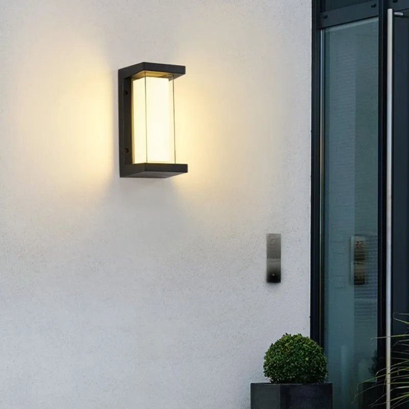 Lámpara Led de pared para exteriores, luz impermeable con sensor de movimiento, iluminación exterior