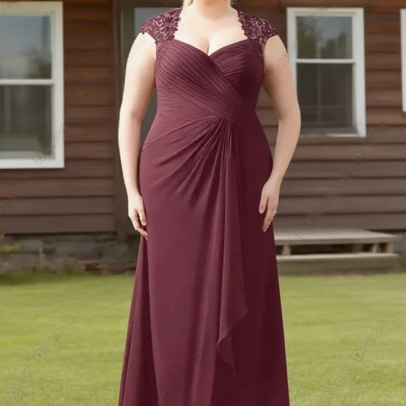 

Mother of Bride Dresses for Women Summer New Zipper Back Strapless Mother of Bride Dresses with Lace Chiffon