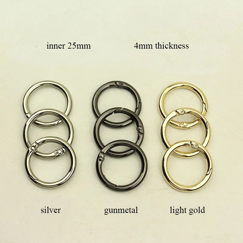 

30pcs 25mm Metal D O Ring Openable Keyring Leather Bag Belt Strap Dog Chain Buckle Snap Clasp Clip Trigger DIY Accessories