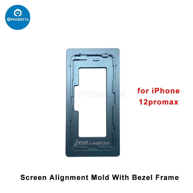 مجموعة وحدة قالب محاذاة شاشة LCD ، إطار إطار إطار ، وسادة مطاطية تغليف لهاتف آيفون 15 و 14 و 13 ميني و 12 برو ماكس و XS وإصلاح الشاشة