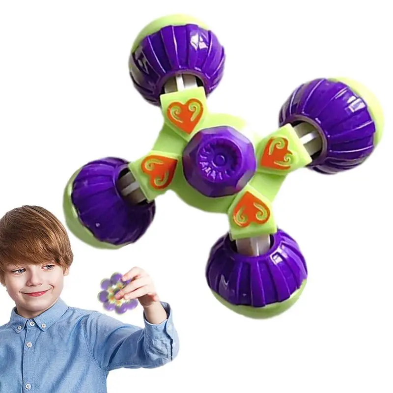 

Decompress 3D Carrot Ball Fidget Sensory Toys Radish Cutter Spiky Massage Ball 4 Connected Fingertip Gyro Ball Stress Reducing
