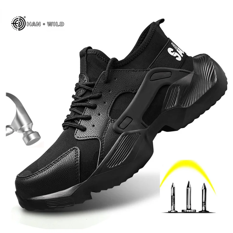 Men Work Safety Shoes Anti-puncture Working Sneakers Male Indestructible Work Shoes Men Boots Lightweight Men Safety Boots