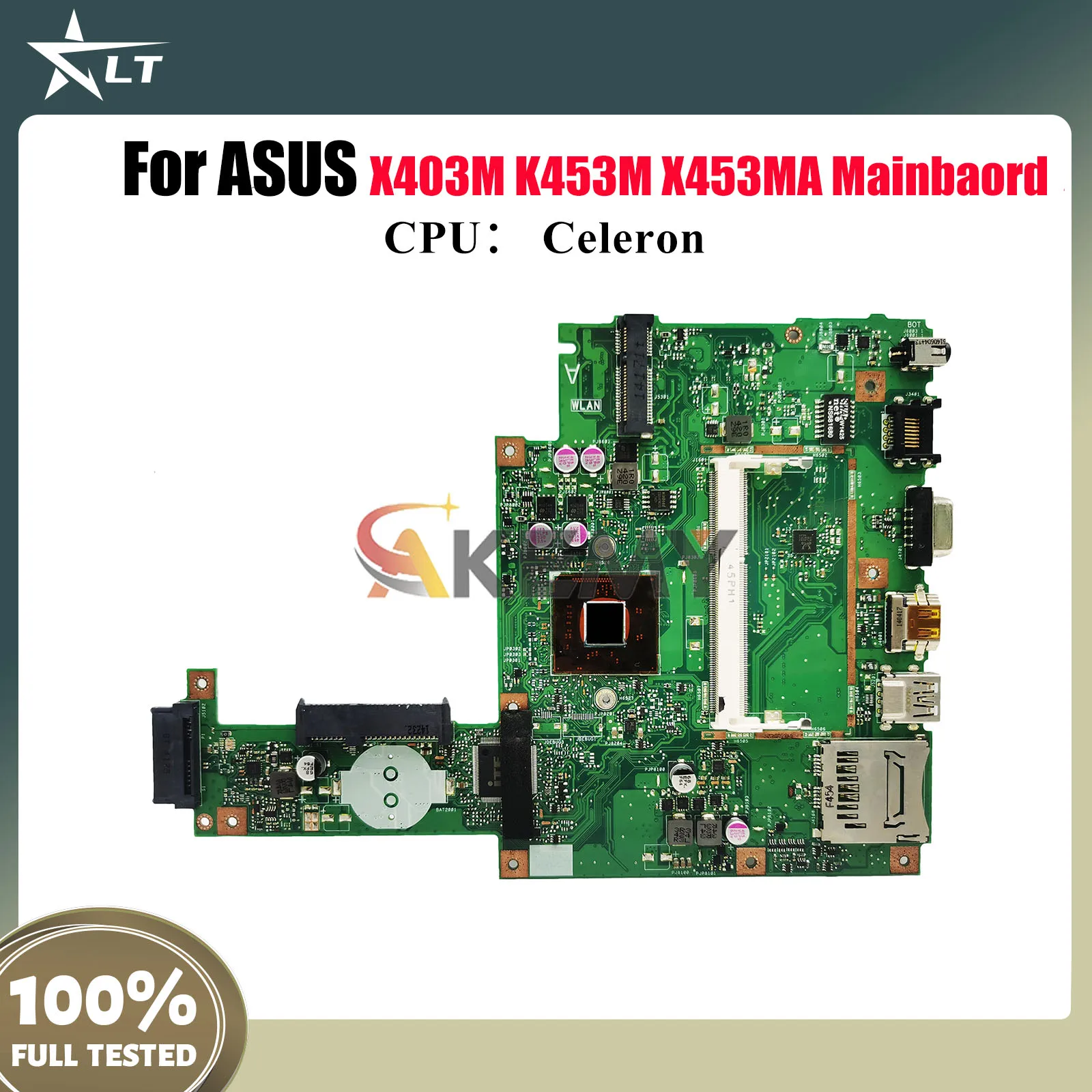 

X453MA Материнская плата для ноутбука ASUS VivoBook X453MA X403M K453M X453M Материнская плата для ноутбука с процессором Celeron 100% тестирование ОК быстрая доставка