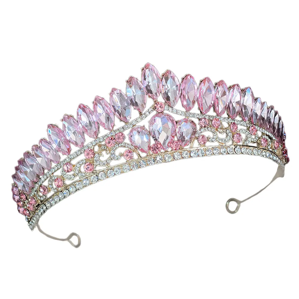 

Rhinestone Crown Hair Accessory Wedding Bridal Tiara Birthday Headband Party Dance Crowns for Women Bridesmaids Water Crown Hair