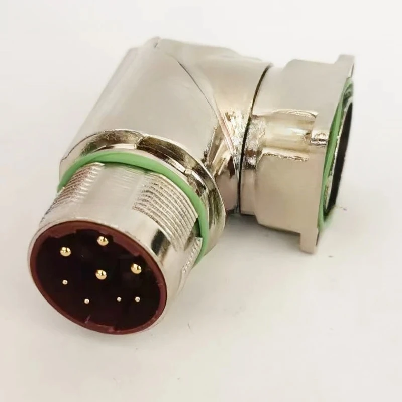 Soquete M923, assento quadrado de rosca externa, combinado com cabo de alimentação do servo motor, conector M23