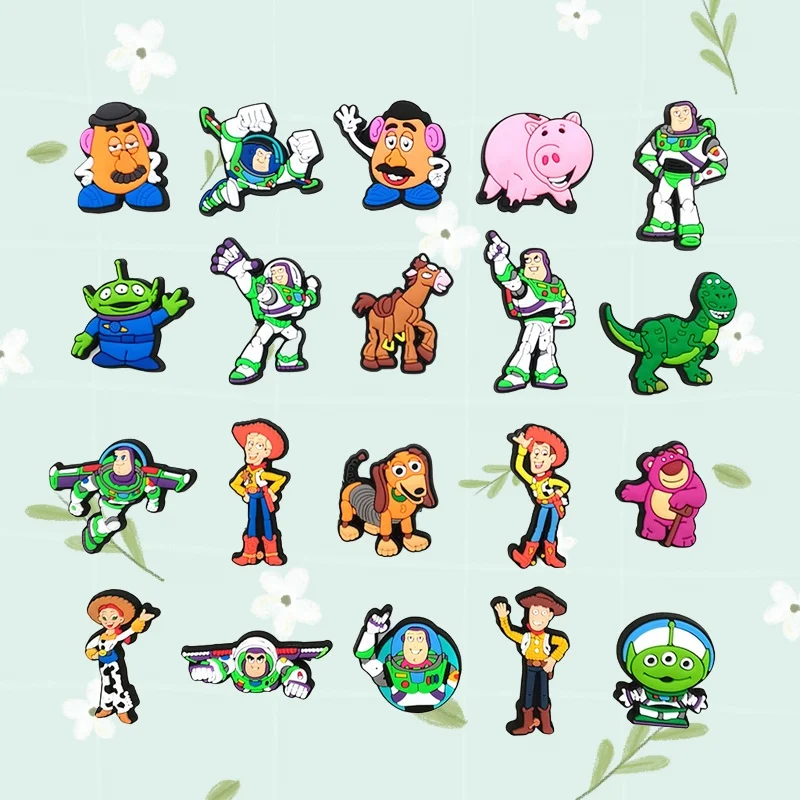 

Disney Toy Story Lightyear Cartoon Shoe Buckle Summer Sandals Clogs Shoe Decoration Charms Accessories for Kids