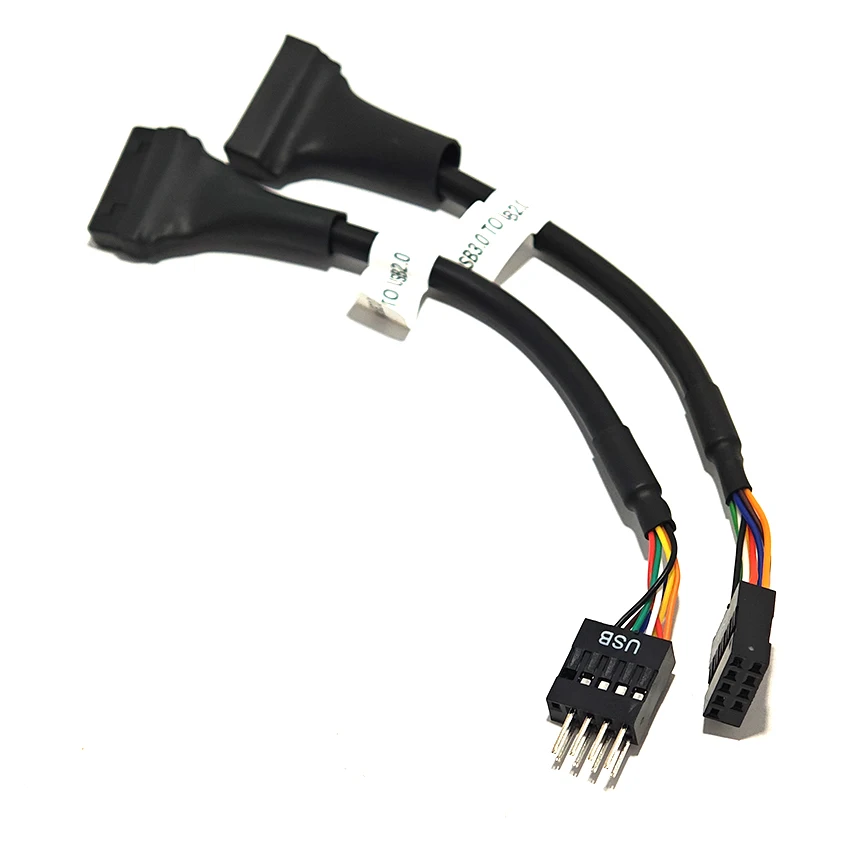 

Front 19Pin USB3.0 to 9Pin USB2.0 for Chassis Male Female Motherboard Adapter Cable 480mbps Data Speed Computer Cable Connector