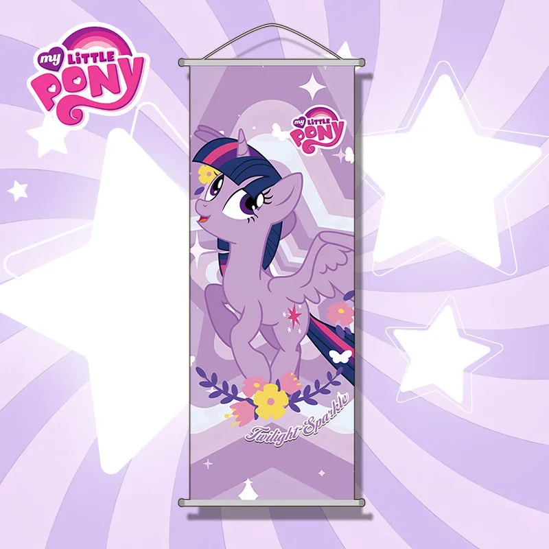 Kawaii Anime Hasbro My Little Pony Fluttershy Applejack Living Room Hanging Painting Cute Twilight Sparkle Decorative Painting