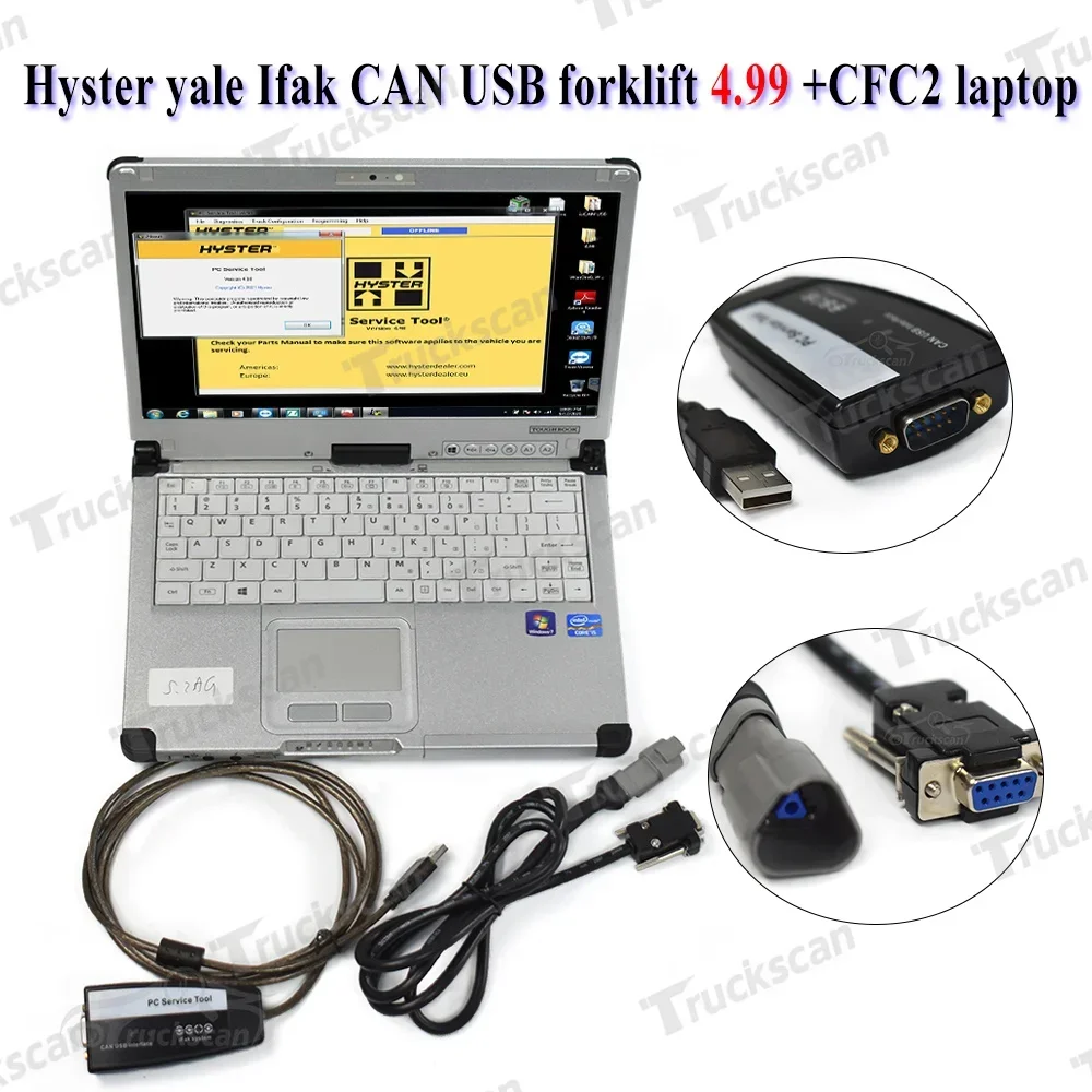 for Yale and Hyster PC Service Tool Ifak CAN USB Interface V4.99 diagnositc tool for Yale Hyster