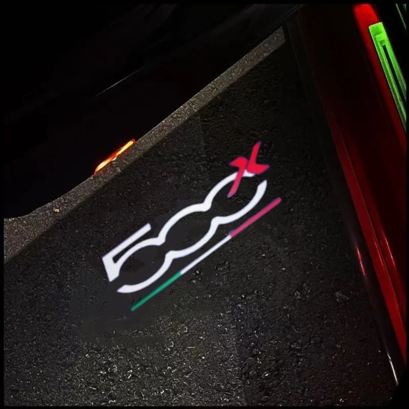 

2Pcs LED Car Door Badge Projector Welcome Logo Light Accessories for Fiat 500X 500 500L Grande Punto Courtesy Lamp Car Led Light