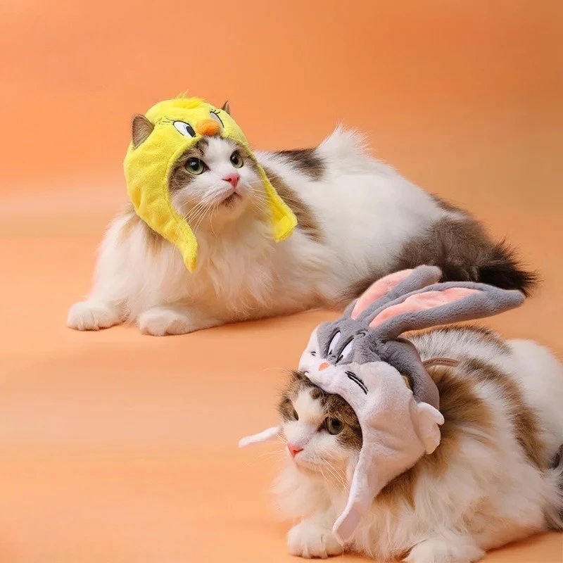 

Bunny Rabbit Cat Costumes Funny Tweety Bird Lola Bunny Transformation Outfit Halloween Cat Two Legged Pet Cute Hat Dog Jacket