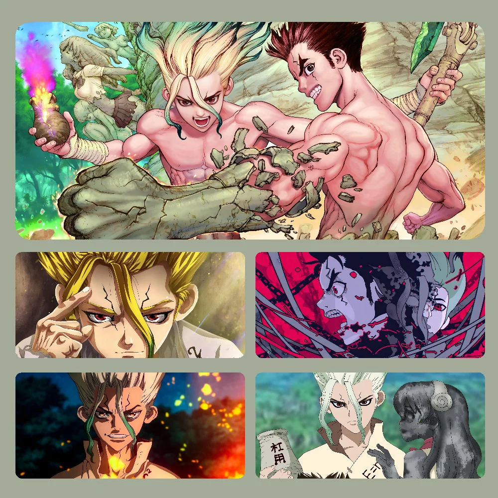 

D-Dr.STONE Mousepad Large Computer Gaming Accessories MousePads Desk Mats Anti-slip Laptop Soft Mouse Pad