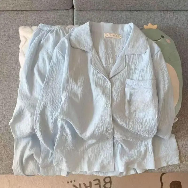 بيجامة نسائية جديدة رفيعة بأكمام طويلة لعام 2025 للربيع والخريف ملابس منزلية فضفاضة برسوم كارتونية حلوة وجذابة مجموعة ملابس منزلية عصرية مثيرة #4