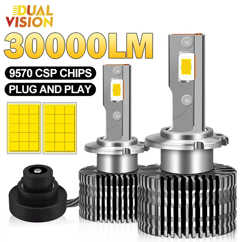 

2PCS 6500K D1S LED Headlights HID D3S D2S D4S D4R D8S D1R D2R D3R Turbo LED Two-sides CSP Chips Plug&Play Car Lamp Xenon Bulbs