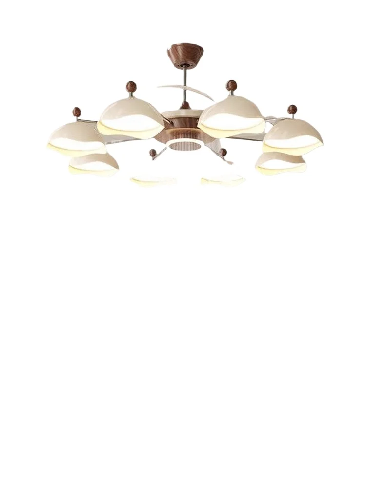 

Waveguide medieval style living room chandelier main light French cream 2025 new lamp atmospheric fan light hall chandelier