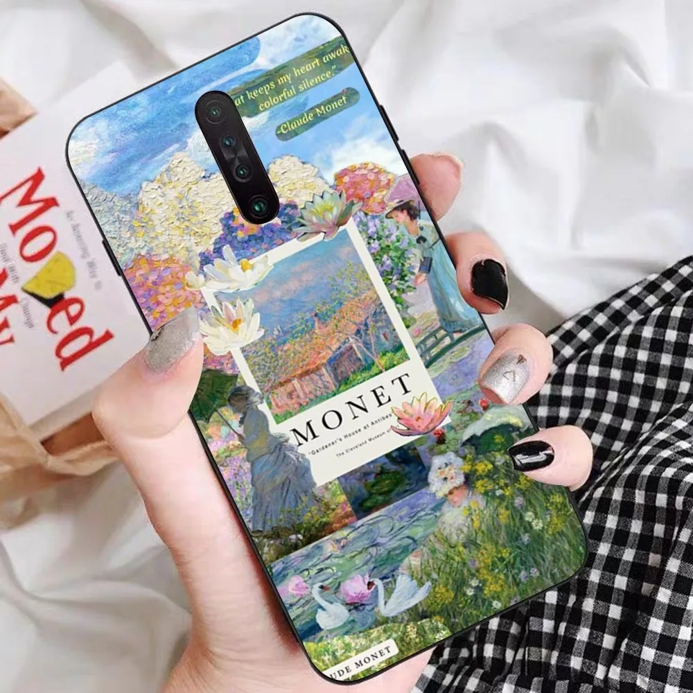 Art Painting Claude Monet Phone Case For Redmi 5 6 7 8 9 10 plus pro 6 7 8 9 A GO K20 K30 K40 pro plus F3 Fundas