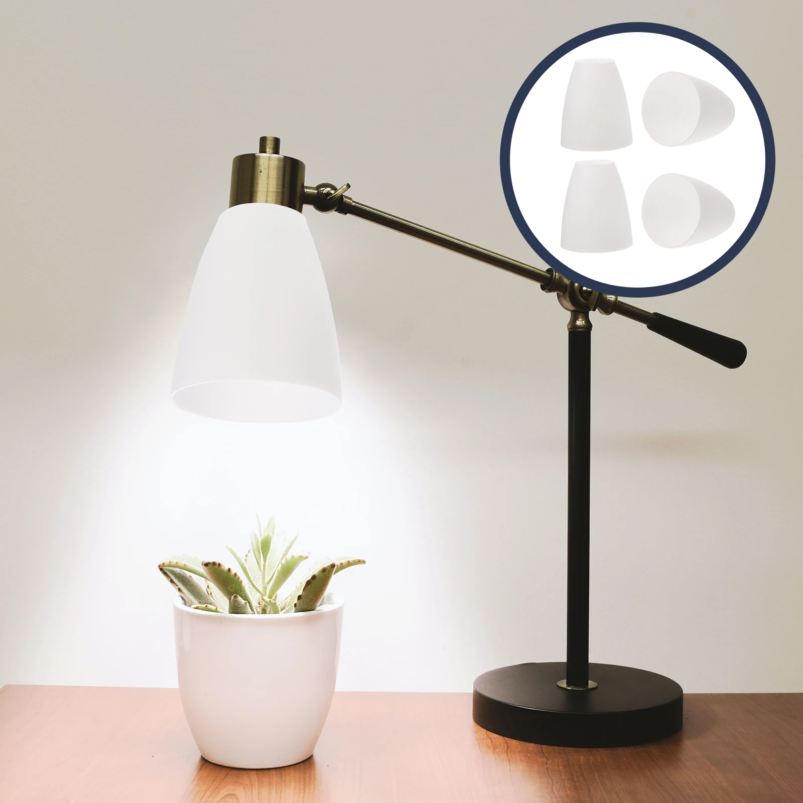 

4pcs Plastic Lampshade White Ceiling Cover Home Decoration Replacement Simple Durable Creative Lamp Shade