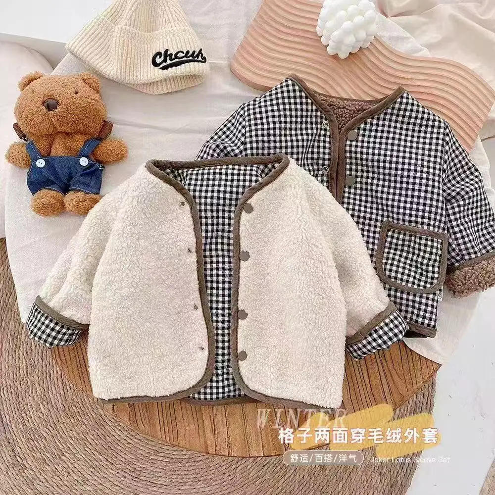 

Children's Casual Long-sleeved Jacket Boys Korean Leopard Print Jacket Girls Short Denim Coat Kids Top