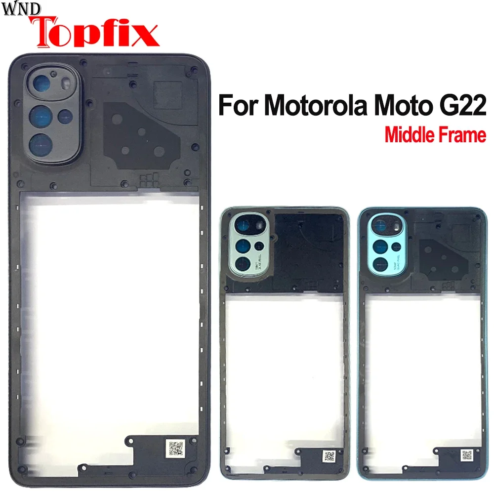 

Новинка для Motorola Moto G22, средняя рамка, лицевая панель, лицевая панель, запасные части для ремонта рамы