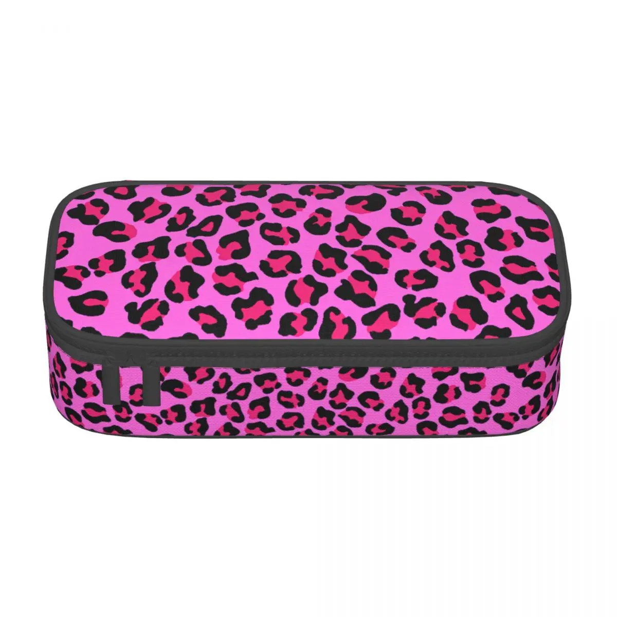 Imagem -02 - Leopard Cheetah Seamless Pattern Pencil Case Grande Capacidade Impressão de Pele Animal Spots Pen Box Bolsa Papelaria Bolsa Personalizado